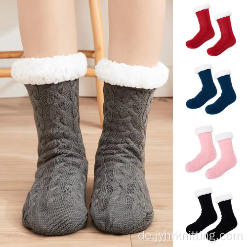 Unisex warmer Winter Fuzzi -Socken Anti -Slip